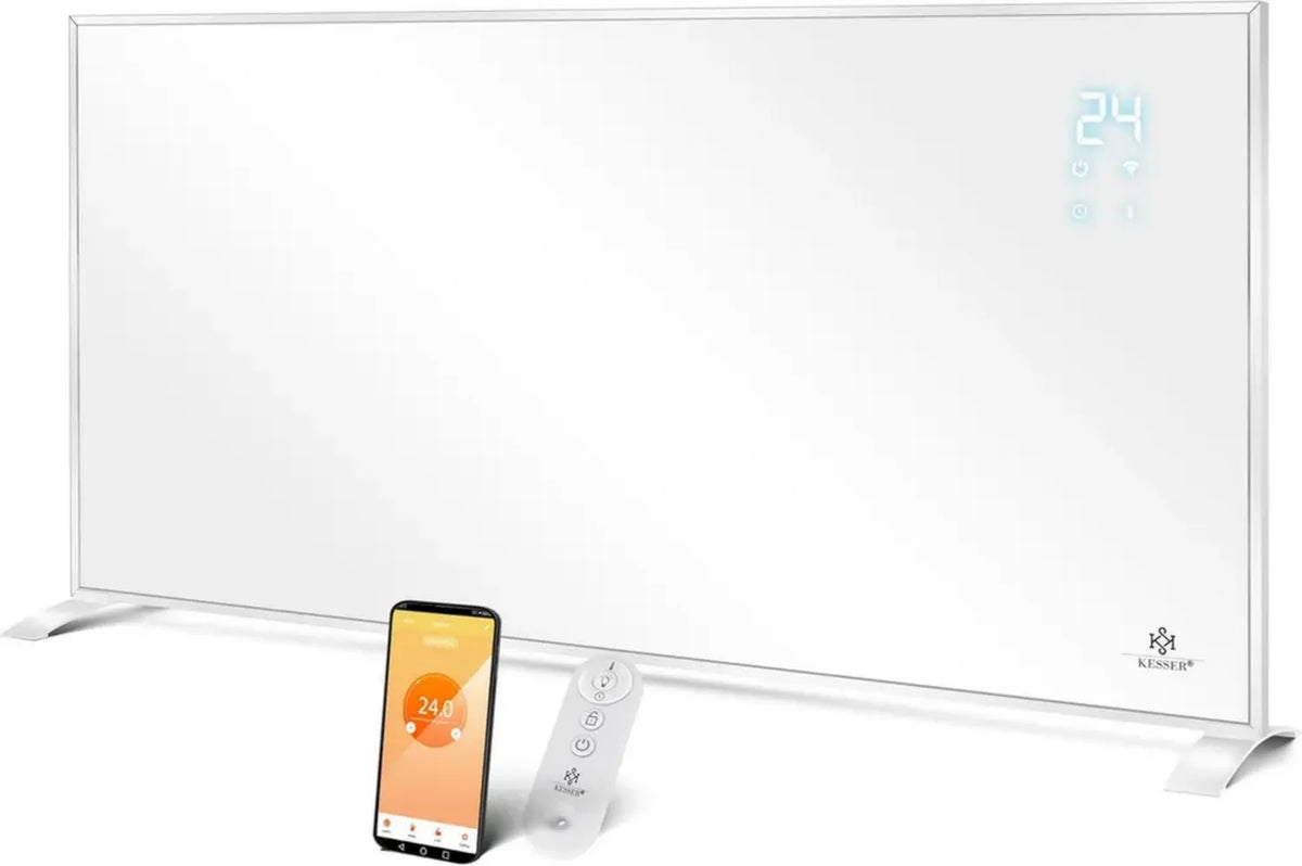Riscaldatore a Infrarossi KESSER® 700W con Telecomando e App, Montaggio a Parete