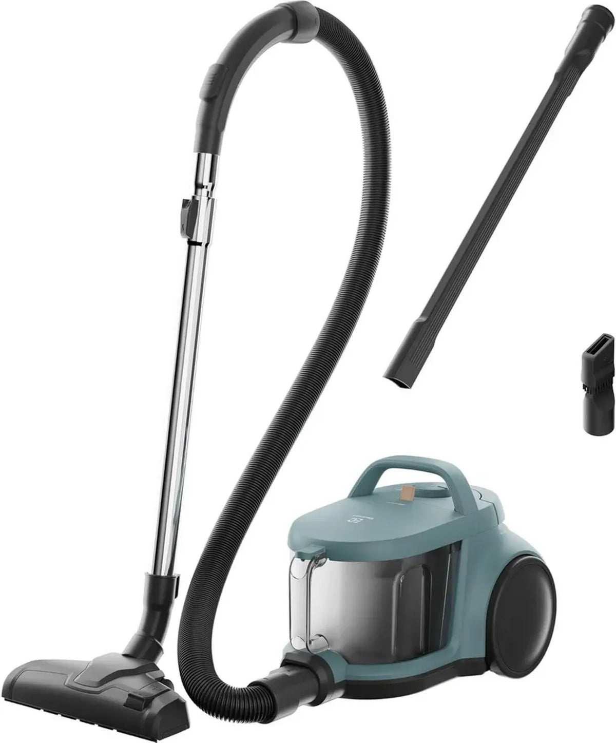 Aspirapolvere Senza Sacco Electrolux Clean 300, Tecnologia Ciclonica, Filtro a 4 Stadi, Spazzola Multiuso, Capacità 2L, Silenzioso 78 dB, Verde Oliva