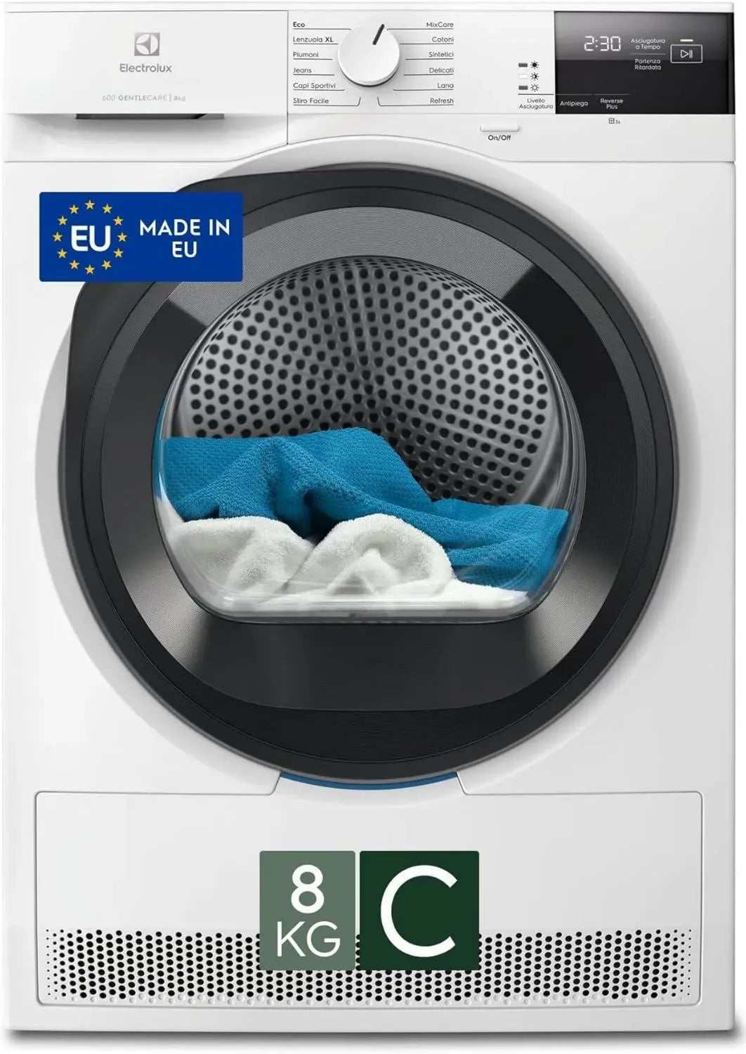 Asciugatrice Electrolux 8 kg: SensiCare, MixCare e Pompa di Calore