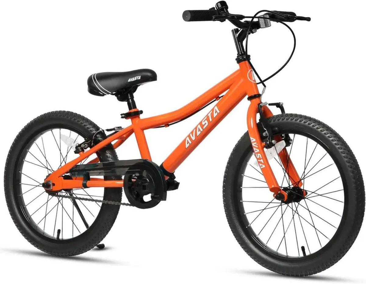 AVASTA Bilbo Bicicletta per Bambini 18/20 Pollici, Età 5-10 Anni, Freni a Mano Doppi, Campanello e Sella Regolabile