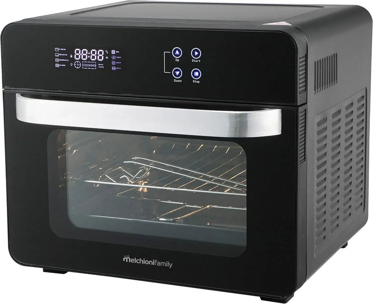 Forno Friggitrice ad Aria Melchioni Vittoria 24L, 11 Funzioni, Nero
