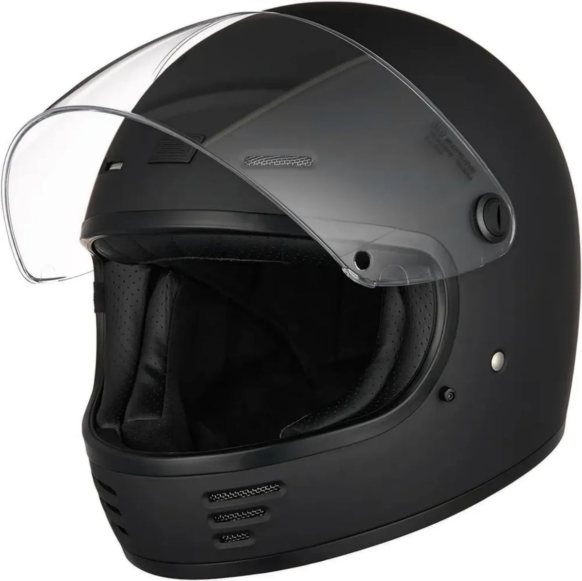 Casco Integrale Vintage Retrò Opaco Nero XL 61/62 per Moto