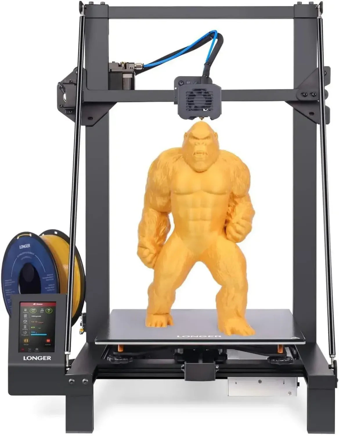 Stampante 3D Longer LK5 Pro, assemblaggio rapido, grande volume di stampa 300x300x400 mm, piano riscaldato in vetro, scheda madre silenziosa, supporto alta temperatura, compatibile open source