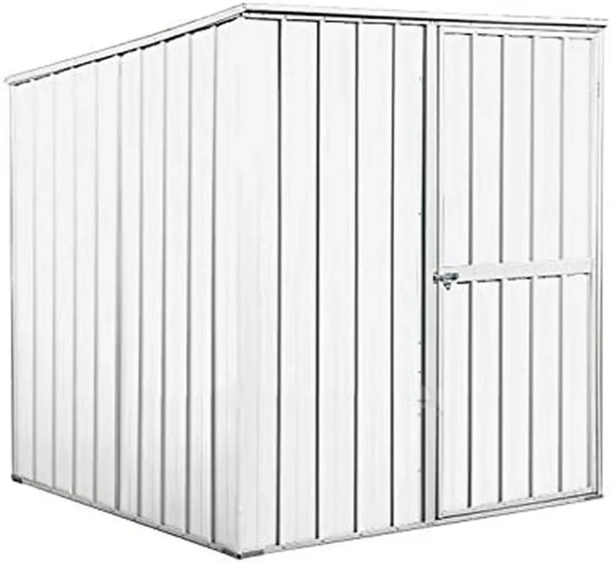 Capanno in Acciaio Zincato per Giardino 1,75 x 1,85 x h1,92 m - 70 KG, Spazio 2,92 m² (Bianco)