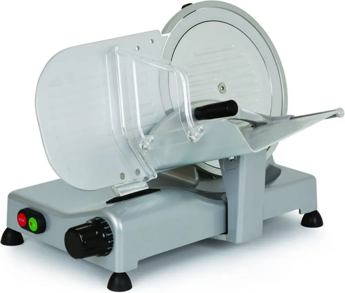 Affettatrice Elettrica Professionale 140W con Lama da 25 cm, Colore Grigio