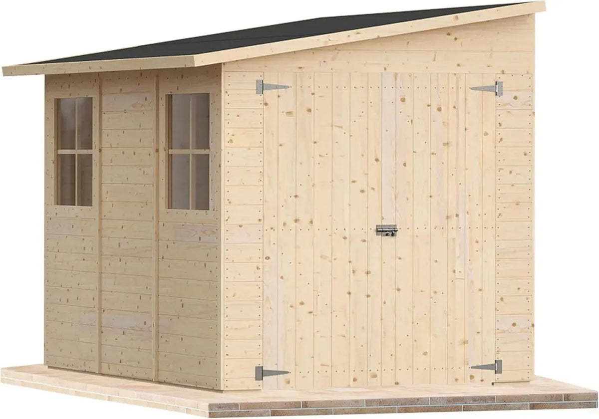 Capanno da giardino in legno 6 mq 300x200 20mm prodotto in Italia modello VARESE (senza pavimento, finestra non apribile)