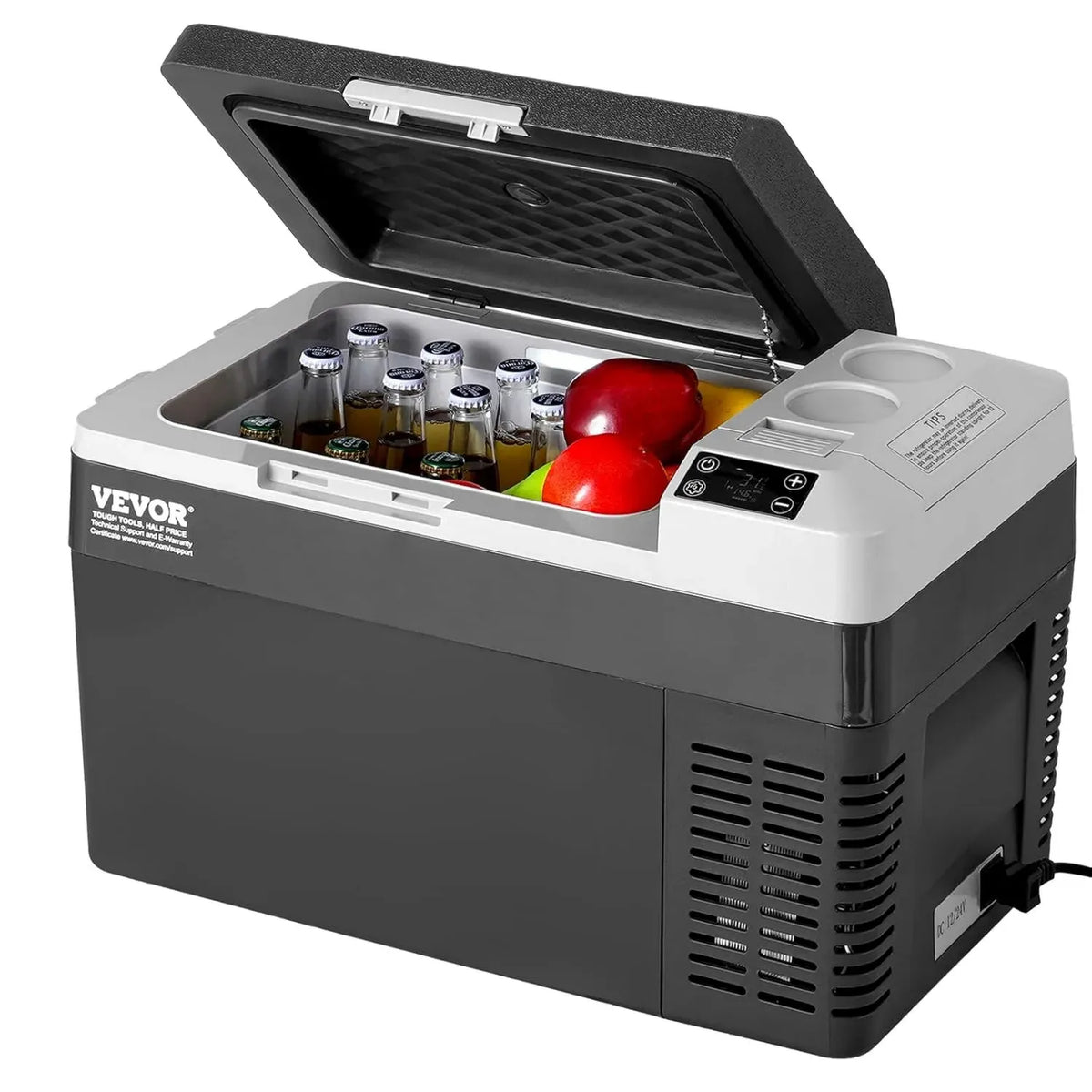 Frigorifero Portatile Auto 25L con Compressore, 12V, Temperatura Regolabile -20~20°C, Ideale per Viaggi e Campeggio